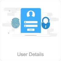 User Details and id icon concept vector