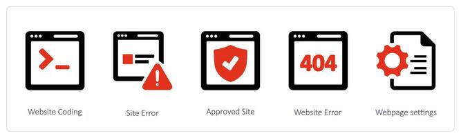 Website Coding and  Site Error vector