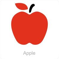 Apple and food icon concept vector