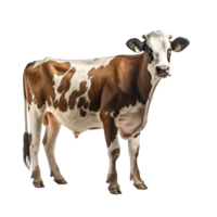 ai généré vache agrafe art png