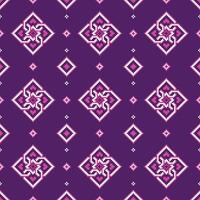 Ethnic cross stitch patterns fabric pattern art vector illustration design by geometric aztec batik fabric knitting square cloth handmade background