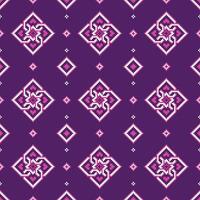 Ethnic cross stitch patterns fabric pattern art vector illustration design by geometric aztec batik fabric knitting square cloth handmade background