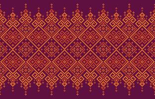Ethnic geometry pattern retro textile ikat vector graphic pattern beautiful background design by retro geometric indian fabric colorful ornament african print  aztec cross-stitch cross carpet.