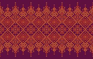 Ethnic geometry pattern retro textile ikat vector graphic pattern beautiful background design by retro geometric indian fabric colorful ornament african print  aztec cross-stitch cross carpet.