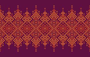 modelo geométrico diseño. étnico modelo motivo boho retro textil ikat vector gráfico antecedentes vector ilustración diseño por retro geométrico indio tela vistoso ornamento africano cruzar alfombra