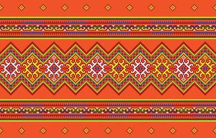 Ethnic pixel pattern Cross Stitch. Geometric fabric patterns. Ethnic pattern,Abstract,vector,illustration.Design for  Saree,Patola,Sari,Dupatta,Pixel,Ikat,texture,clothing,wrapping,decoration,carpet. vector
