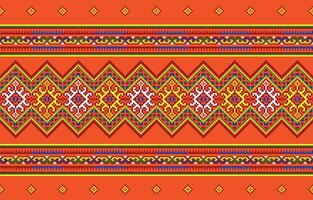 Ethnic pixel pattern Cross Stitch. Geometric fabric patterns. Ethnic pattern,Abstract,vector,illustration.Design for  Saree,Patola,Sari,Dupatta,Pixel,Ikat,texture,clothing,wrapping,decoration,carpet. vector