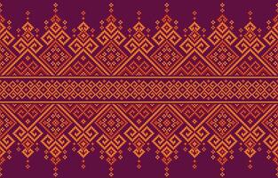 Geometric ethnic seamless pattern.Ethnic pattern motif boho retro textile ikat vector graphic beautiful background.