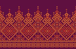Geometric seamless pattern. Ethnic pattern motif boho retro ikat vector graphic vector illustration design by retro geometric indian fabric colorful ornament aztec cross-stitch cross carpet.