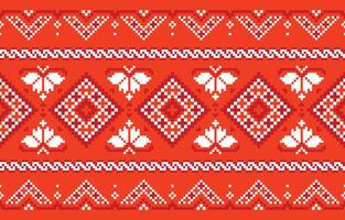 Geometric fabric pattern. Ethnic,abstract,vector,illustration.Design for motif,patola,sari,dupatta,pixel,zigzag,border,ikat,texture,clothing,wrapping,decoration,carpet. vector