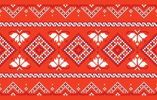 Geometric fabric pattern. Ethnic,abstract,vector,illustration.Design for motif,patola,sari,dupatta,pixel,zigzag,border,ikat,texture,clothing,wrapping,decoration,carpet. vector