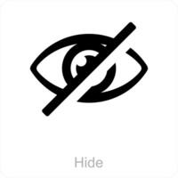 hide and eye icon concept vector