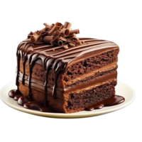 ai généré Chocolat gâteau agrafe art png