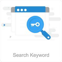 Search Keyword and search icon concept vector