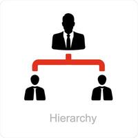 Hierarchy and business icon concept vector