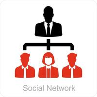 Social Network and connection icon concept vector