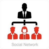 Social Network and connection icon concept vector