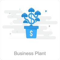 Business Plant and money icon concept vector