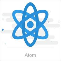 Atom and atomic icon concept vector