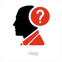 Help and businessman icon concept vector