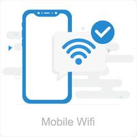 Mobile Wifi and wireless icon concept vector