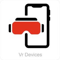 Vr Devices and reality icon concept vector