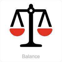 equilibrar y escala icono concepto vector