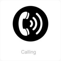 Calling and call icon concept vector