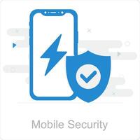 Mobile Security and lock icon concept vector