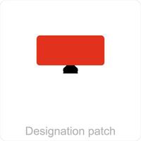 Designation Patch and patch icon concept vector