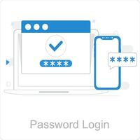 Password Login and security icon concept vector
