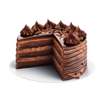 AI generated Chocolate cake clip art png