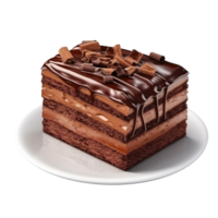 ai généré Chocolat gâteau agrafe art png