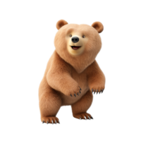 AI generated Cartoon bear clip art png