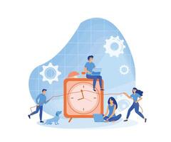 Time management. Time management. Projects and deadlines. flat vector modern illustration