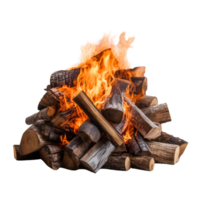 ai gegenereerd brandend brandhout klem kunst png