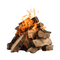 AI generated Burning firewood clip art png