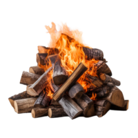 AI generated Burning firewood clip art png