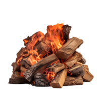 AI generated Burning firewood clip art png