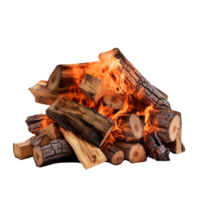 AI generated Burning firewood clip art png