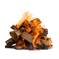 AI generated Burning firewood clip art png