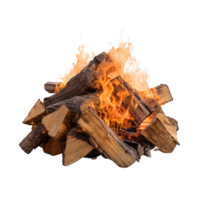 AI generated Burning firewood clip art png