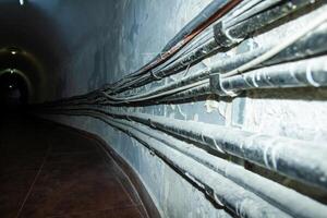 old tunnel way, abandoned tunnel in the secret factory photo