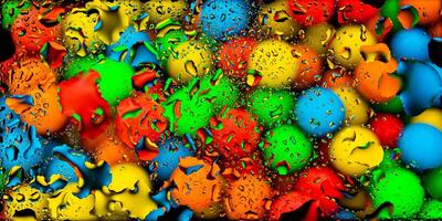 full hd abstract colorful background, abstract wallpaper with water drops, 4k colorful background, drops of water photo