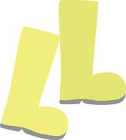 amarillo caucho botas para jardinería y agricultura aislado en blanco antecedentes. caucho botas icono vector