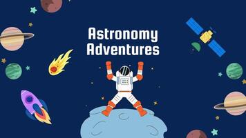 3d introducción vídeo animación para astronomía clase video