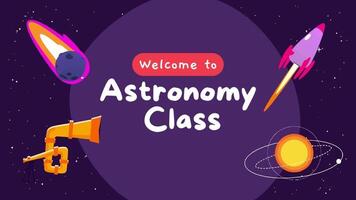 3d intro vidéo animation pour astronomie classe video