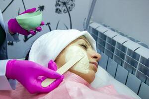 person in the spa salon, woman in beauty salon photo