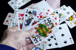 playing cards, playing cards on the table, playing cards background photo