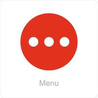 Menu and list icon concept vector